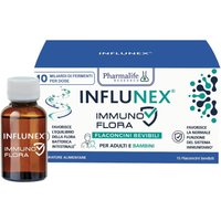 Pharmalife Research Influnex - Immuno Flora Integratore Flora Batterica, 15 flaconcini