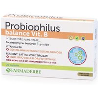 Farmaderbe Probioplhilu Balance Vit.B Integratore Alimentare equilibrio flora intestinale, 20 capsule