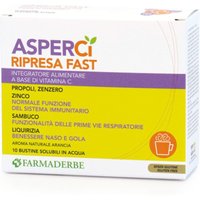 Farmaderbe AsperCi Ripresa Fast Integratore Alimentare Sistema Immunitario, 10 bustine