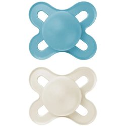 Mam Original Start Succhietto In Caucciù 0-2 Mesi Colori Beige E Celeste, 2 Succhietti