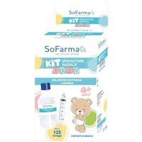 SoFarmaPiù Kit Irrigatore Nasale Soluzione Isotonica + Siringa
