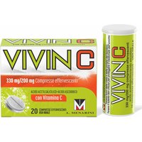 Vivin C contro Primi Sintomi Influenzali e Raffreddore con Vit C, 20 Compresse Effervescenti