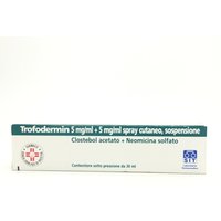 Trofodermin 5% + 5% Spray Cutaneo, Sospensione Flacone 30 Ml