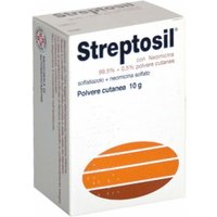 Streptosil Neomicina 99,5% + 0,5% Solfatiazolo + Neomicina Solfato Polvere Cutanea per Infezioni Cutanee Superficiali, 10g