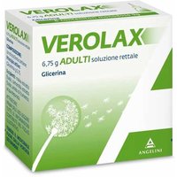 Verolax Adulti 6,75g Glicerina Soluzione Rettale Trattamento Stitichezza, 6 Contenitori Monodose da 9g