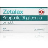 Zetalax Supposte di Glicerina per Adulti Trattamento Stitichezza, 18 Supposte