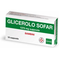 Alfasigma Glicerolo Bambini 1375mg Trattamento Stitichezza Occasionale, 18 Supposte