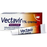 Vectavir 1% Crema Penciclovir Trattamento Herpes Labiale, 2g