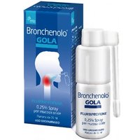 Bronchenolo Gola Spray per Mucosa Orale 0,25% Flurbiprofene Trattamento di Stati Infiammatori del Cavo Orofaringeo, 15ml