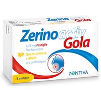 Zerinoactiv Gola Pastiglie Gusto Miele e Limone, 16 Pastiglie