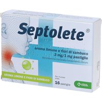 Septolete Aroma Limone e Fiori di Sambuco 3mg/1mg per mucosa Orale, 16 pastiglie