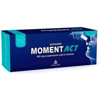 Angelini Momentact 400mg Ibuprofene Antidolorifico Sospensione Orale in Bustine da Assumere Senza Acqua, 8 Bustine