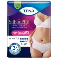 Tena Silhouette - Plus White Vita Bassa Mutandine Assorbenti Femminili Taglia M, 12 mutandine