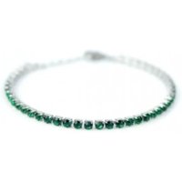 LR Wonder Collana Tennis Acciaio Cristalli Smeraldo, 1 Pezzo