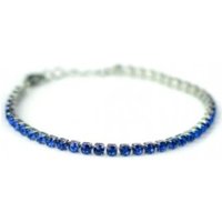 LR Wonder Collana Tennis Acciaio Cristalli Zaffiro, 1 Pezzo