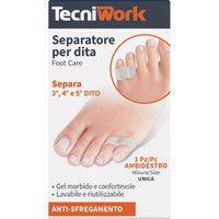 Tecniwork Separatore doppio anello 3/4/5 - Tecniwork separatore gel morbido per dita, Misura unica