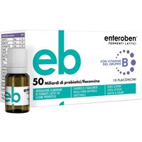 Bioartis Enteroben 50 Mld - Integratore probiotico per la flora intestinale, 10 fiale da 10 ml