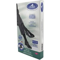 Sauber calza anatomica filato QSkin 140 den nera - Calza defaticante da uomo, 1 paio taglia M