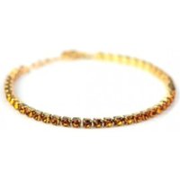 LR Wonder Collana Tennis Dorata Cristalli Citrino, 1 Pezzo