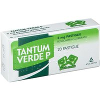 Tantum Verde P 3 mg gusto menta - Pastiglie per mal di gola antinfiammatorie, 20 pastiglie