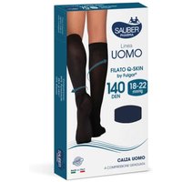 Sauber Uomo 140 Den - Calza anatomica nera taglia grande a compressione per la circolazione, 1 paio