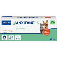 Virbac Anxitane S - Mangime complementare rilassante per cani e gatti, 30 compresse