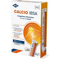 IBSA Calcio - Integratore alimentare di calcio per ossa e muscoli, 60 compresse masticabili