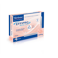 Virbac Effipro spot-on 20-40kg - Antiparassitario contro pulci e zecche, 4 pipette da 2,68 ml