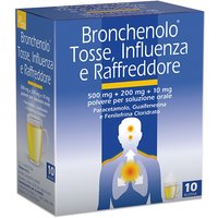 Bronchenolo Tosse Influenza e Raffreddore Soluzione Orale, 10 bustine