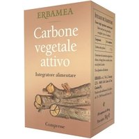 Erbamea Carbone Vegetale Attivo Integratore Transito Intestinale, 100 Capsule
