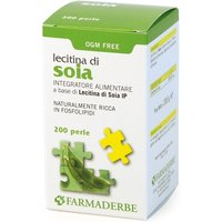 Farmaderbe Lecitina di Soia Integratore Alimentare, 200 Perle