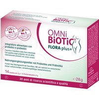 Institut Allergosan Omni Biotic Flora Plus+ Integratore di Probiotici e Prebiotici, 14 Bustine