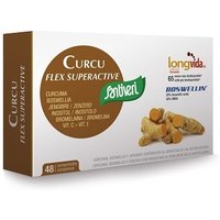 Santiveri Curcu Flex Superactive - Integratore per le articolazioni e le ossa, 48 compresse