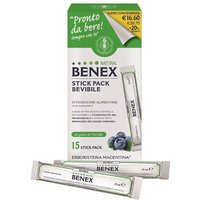 Erboristeria Magentina Natural Benex - Stick Pack Bevibile Integratore Microcircolo e Drenaggio dei Liquidi, 15 Stick Pack