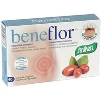Santiveri Beneflor - Integratore in capsule vegetali Santiveri per la flora intestinale, 40 capsule