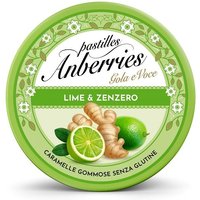 Anberries Gola e Voce Pastiglie Gommose Lime e Zenzero, 50g