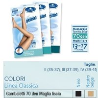 Sauber maglia liscia neutro beige 70 den - Gambaletto Desa Pharma per il microcircolo, 1 paio tg 3