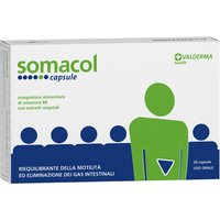 Valderma Somacol - Valderma integratore con omega-3 per il gonfiore addominale, 20 capsule