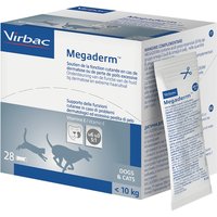 Virbac Megaderm - Integratore Megaderm cani e gatti per la cute e il pelo, 28 bustine da 4 ml