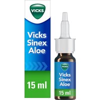 Vicks Sinex Aloe Spray Nasale per Naso Chiuso con Aloe Vera, Flacone da 15ml