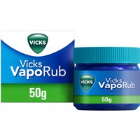Vicks Vaporub Unguento Balsamico per Uso Inalatorio Rimedio per Raffreddore Mal di Gola Tosse e Naso Chiuso, 50g