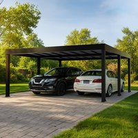 20′ x 20′ Palram Canopia Oslo Black Metal Double Carport (5.96m x 6.07m) 20′ x 20′ Palram Canopia Oslo Black Metal Double Carport (5.96m x 6.07m)