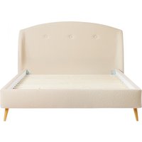 Silentnight Evana Bedframe - Double - Dark Wood Slanted - Maritime Blue