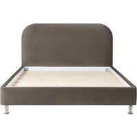 Silentnight Fara Bedframe - Double - Dark Wood Slanted - Maritime Blue