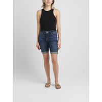 Women's Suki Mid Rise Bermuda Short (Indigo) Size 24 by Silver Jeans