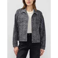 Women's Printed Denim Jacket (Charcoal Leopard) Size M by Silver Jeans