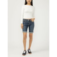Women's Suki Mid Rise Luxe Stretch Bermuda Shorts (Fort Myers) Size 24 by Silver Jeans
