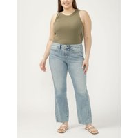 Women's Suki Mid Rise Classic Straight Luxe Stretch Jeans Plus Size (Homecoming) Size 24W by Silver Jeans