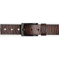 Men's 40mm Heavy Shrunken Grain Genuine Leather Belt (Dark Brown) by Silver Jeans