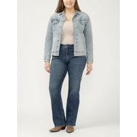 Women's Suki Mid Rise Slim Bootcut Luxe Stretch Jeans (Beats) Size 14W by Silver Jeans